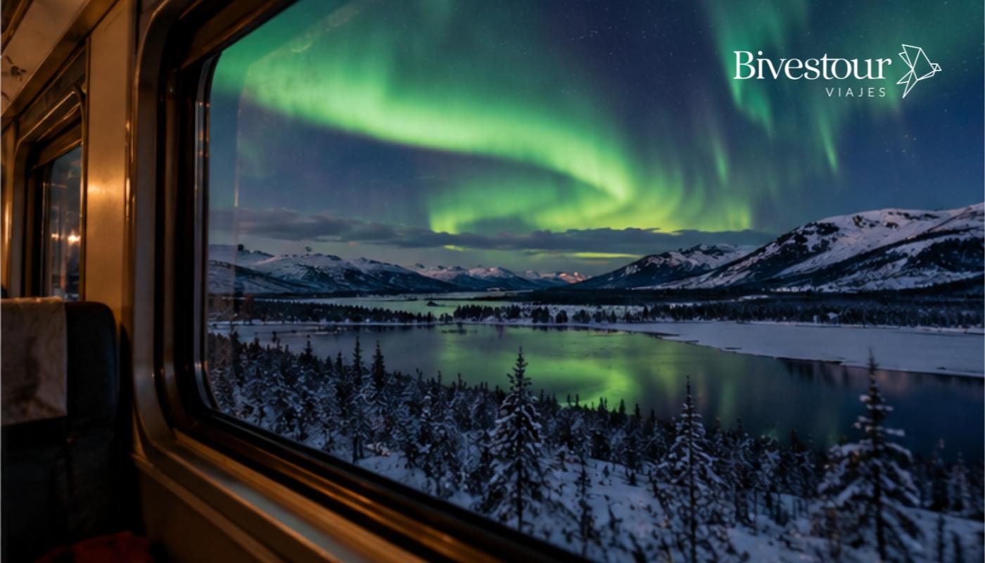Auroras Boreales desde tren nocturno_Bivestour